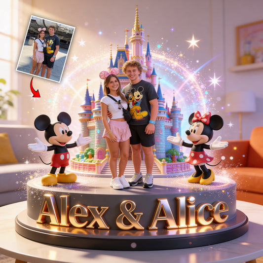 Family Disneyland Trip - Personalized Family Custom Shaped Acrylic Plaque