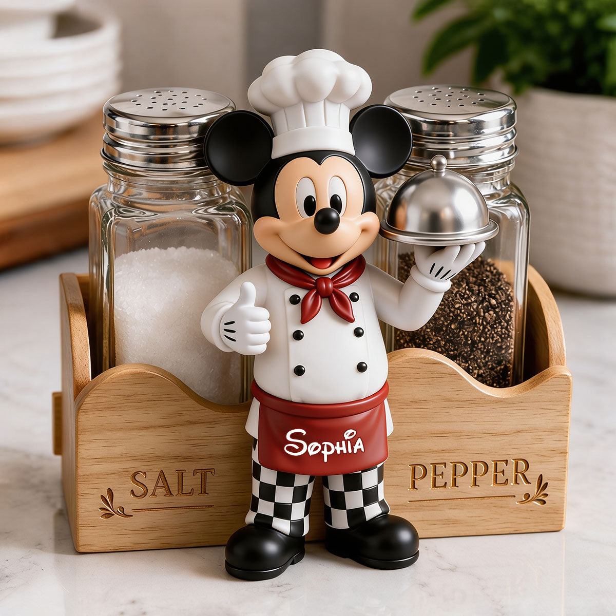 Funny Salt And Pepper Shakers with Mouse Chef - Personalized Mouse Spice Jars Holder