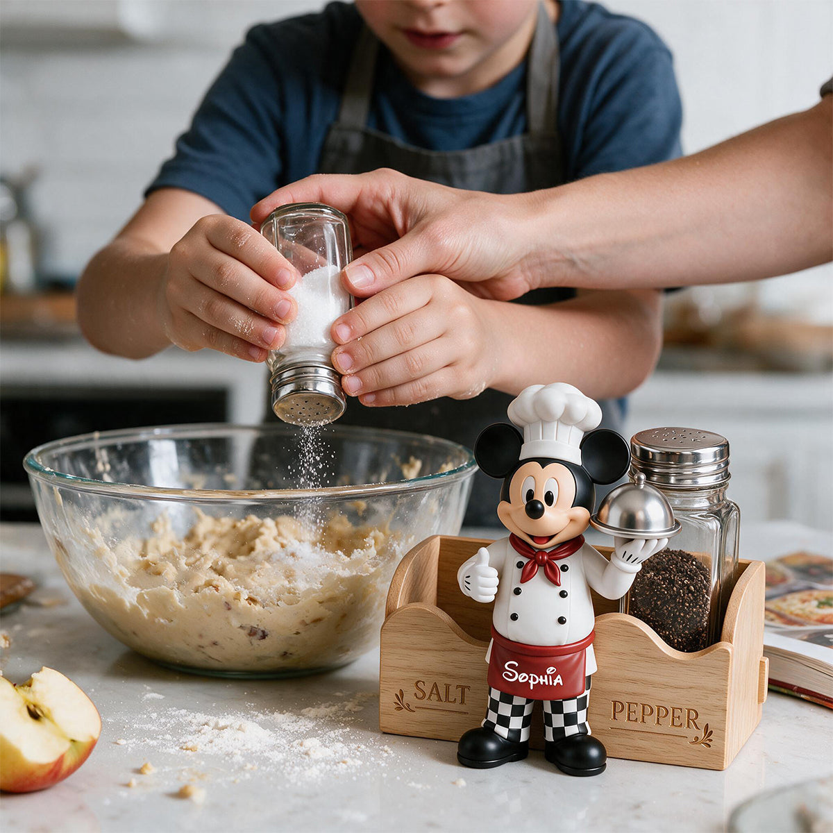 Funny Salt And Pepper Shakers with Mouse Chef - Personalized Mouse Spice Jars Holder