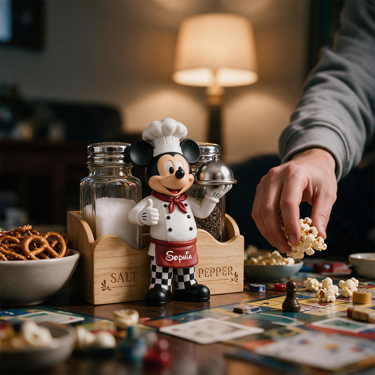 Funny Salt And Pepper Shakers with Mouse Chef - Personalized Mouse Spice Jars Holder