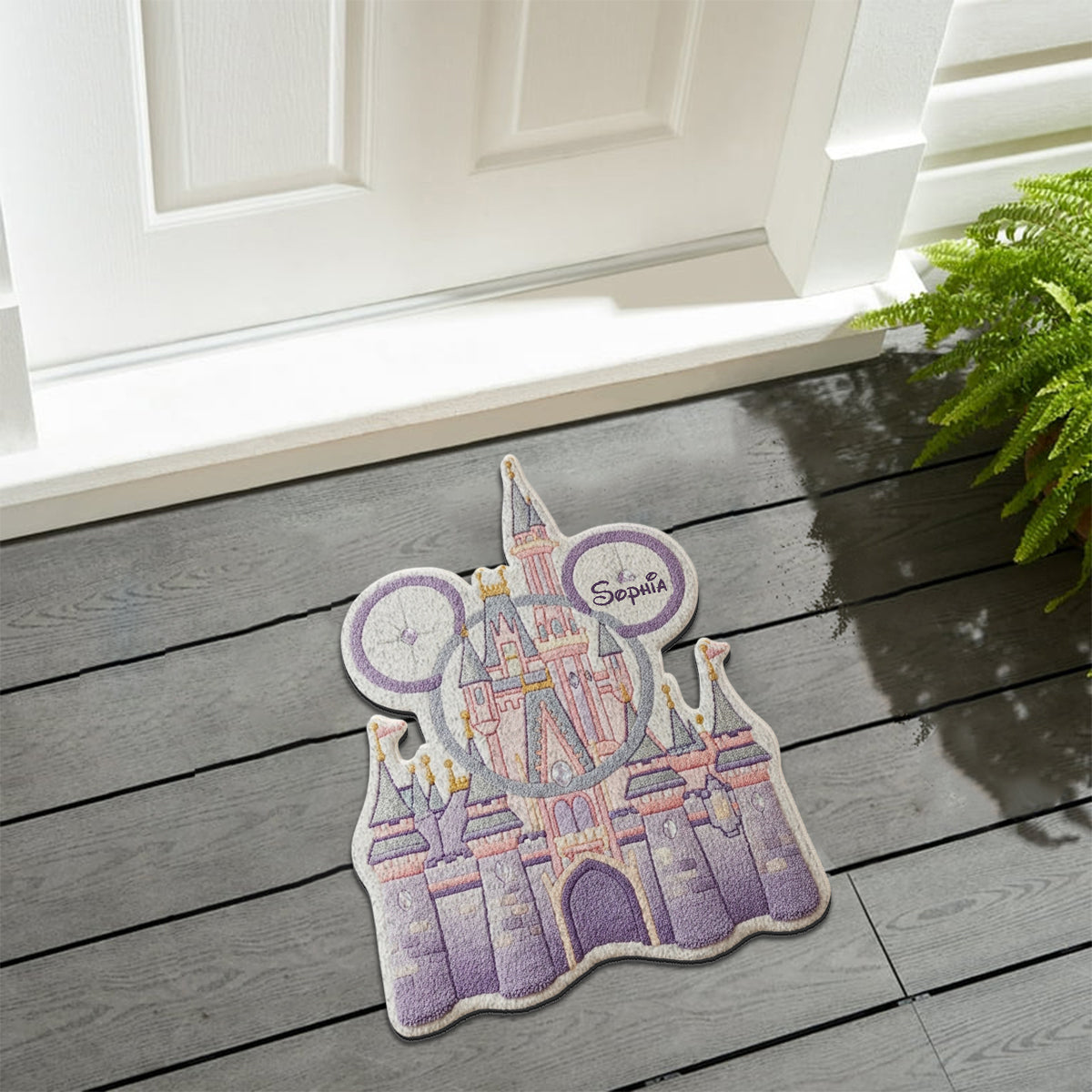 Magical Castle - Personalized Mouse Non-Slip Tufted Rug