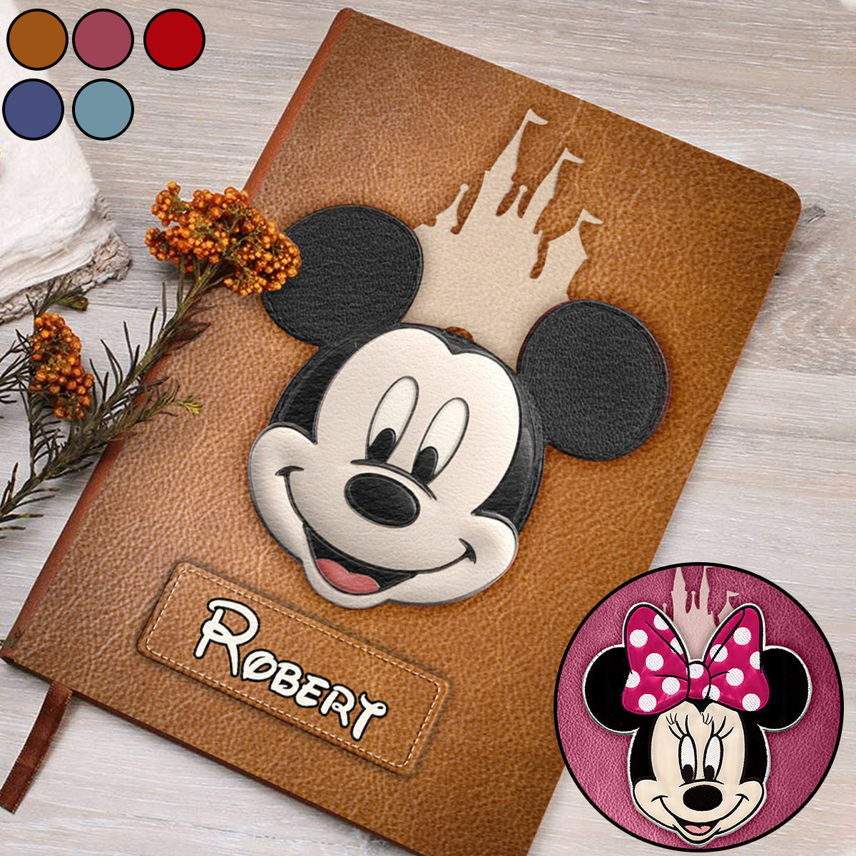 Dream Magic Custom Name - Personalized Mouse Leather Journal