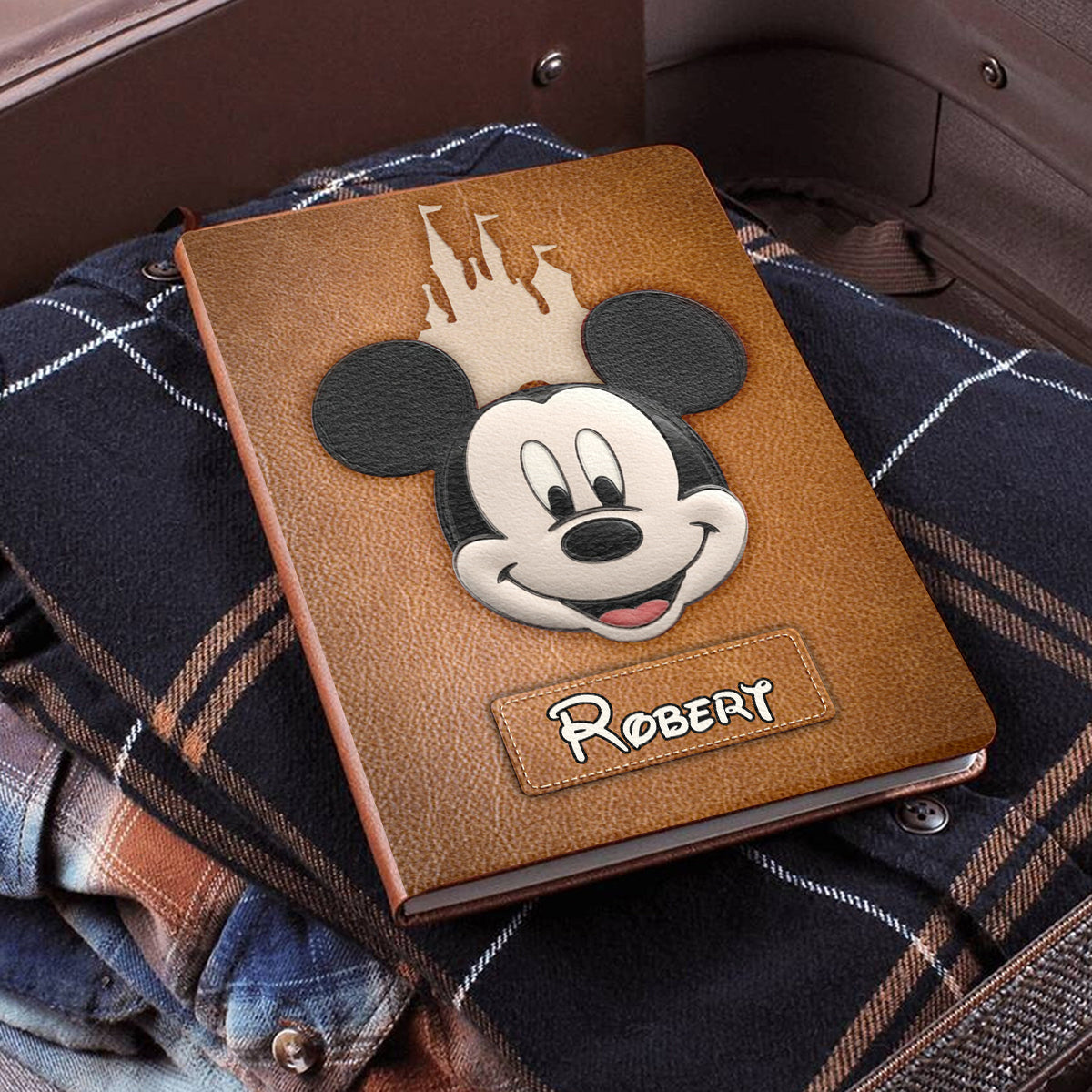 Dream Magic Custom Name - Personalized Mouse Leather Journal