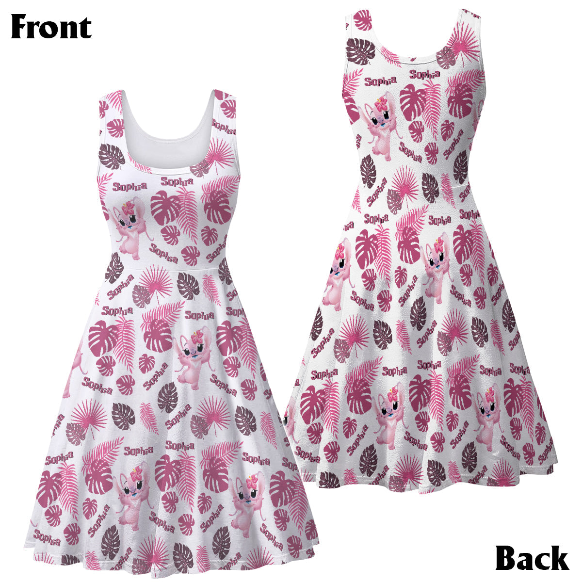 Blue Ohana - Personalized Ohana Hawaiian Shirt & Sleeveless Dress