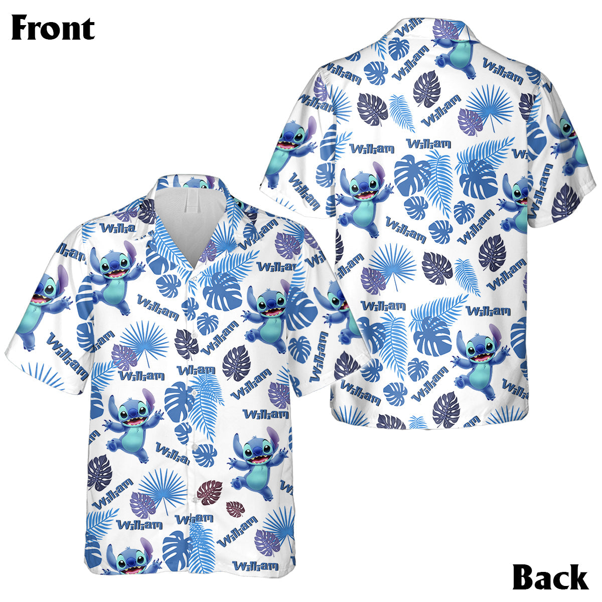 Blue Ohana - Personalized Ohana Hawaiian Shirt & Sleeveless Dress