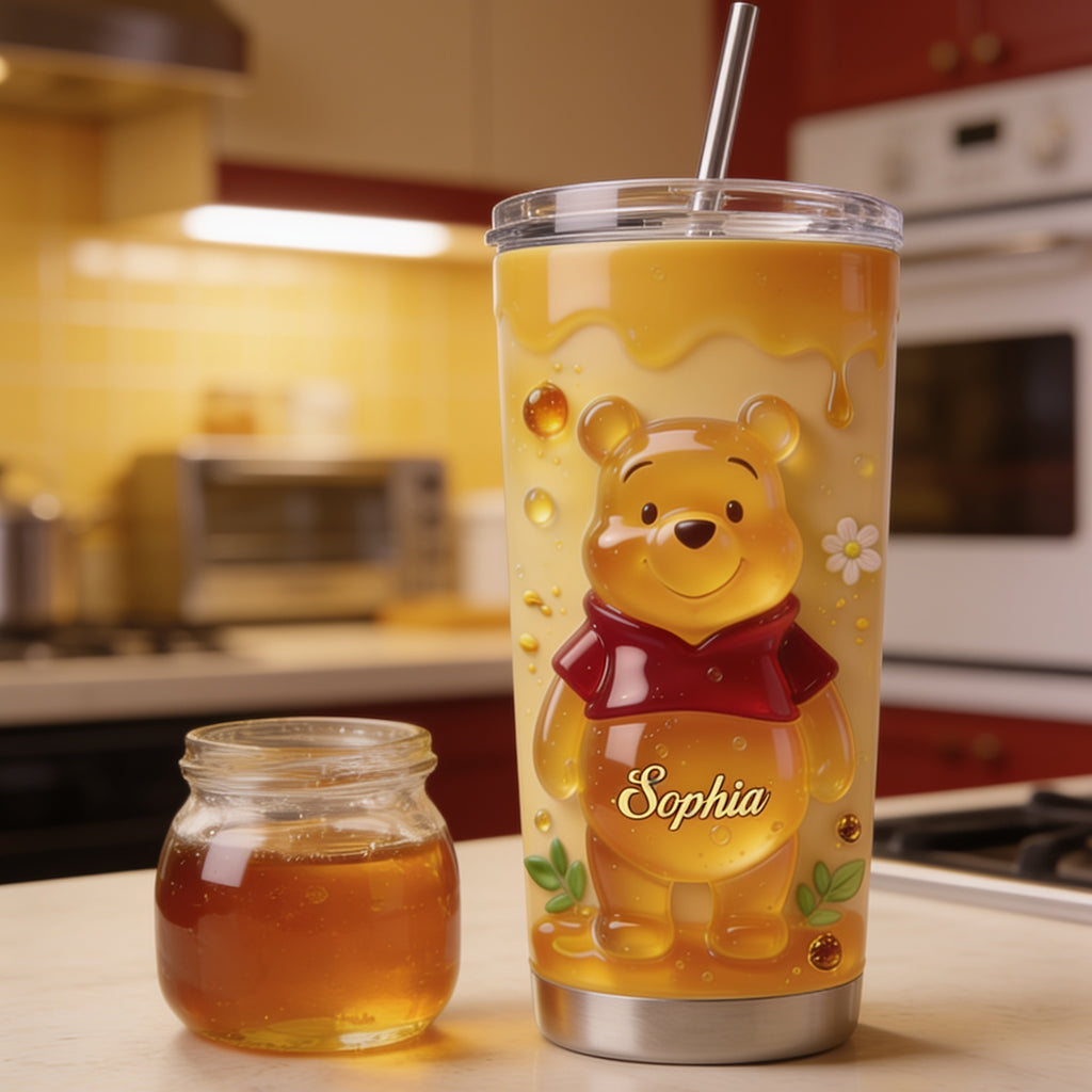 Cute Jelly Bear - Personalized Yellow Bear Tumbler