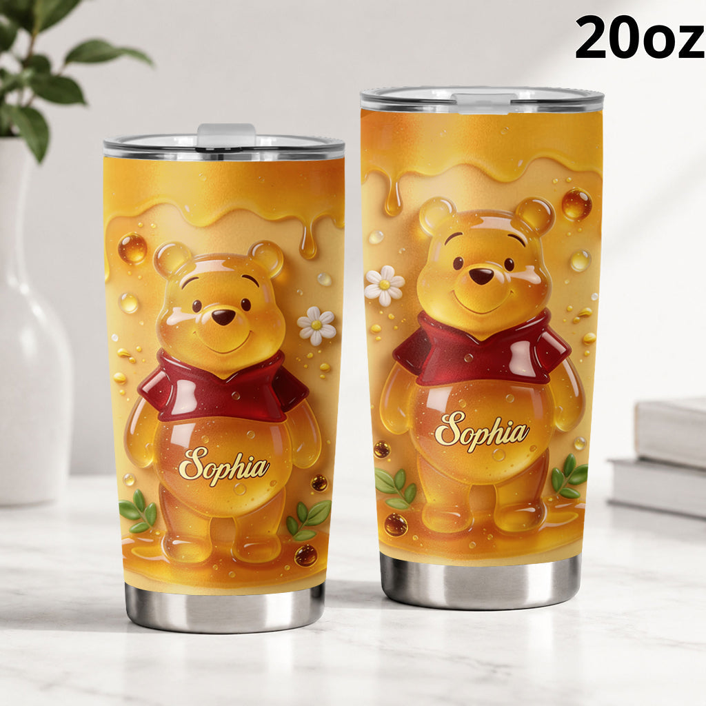Cute Jelly Bear - Personalized Yellow Bear Tumbler