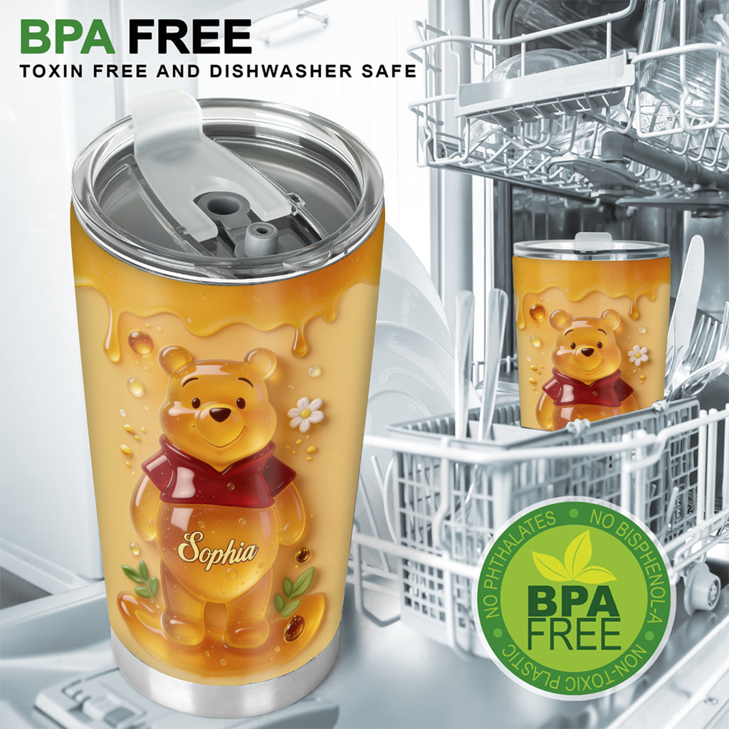 Cute Jelly Bear - Personalized Yellow Bear Tumbler