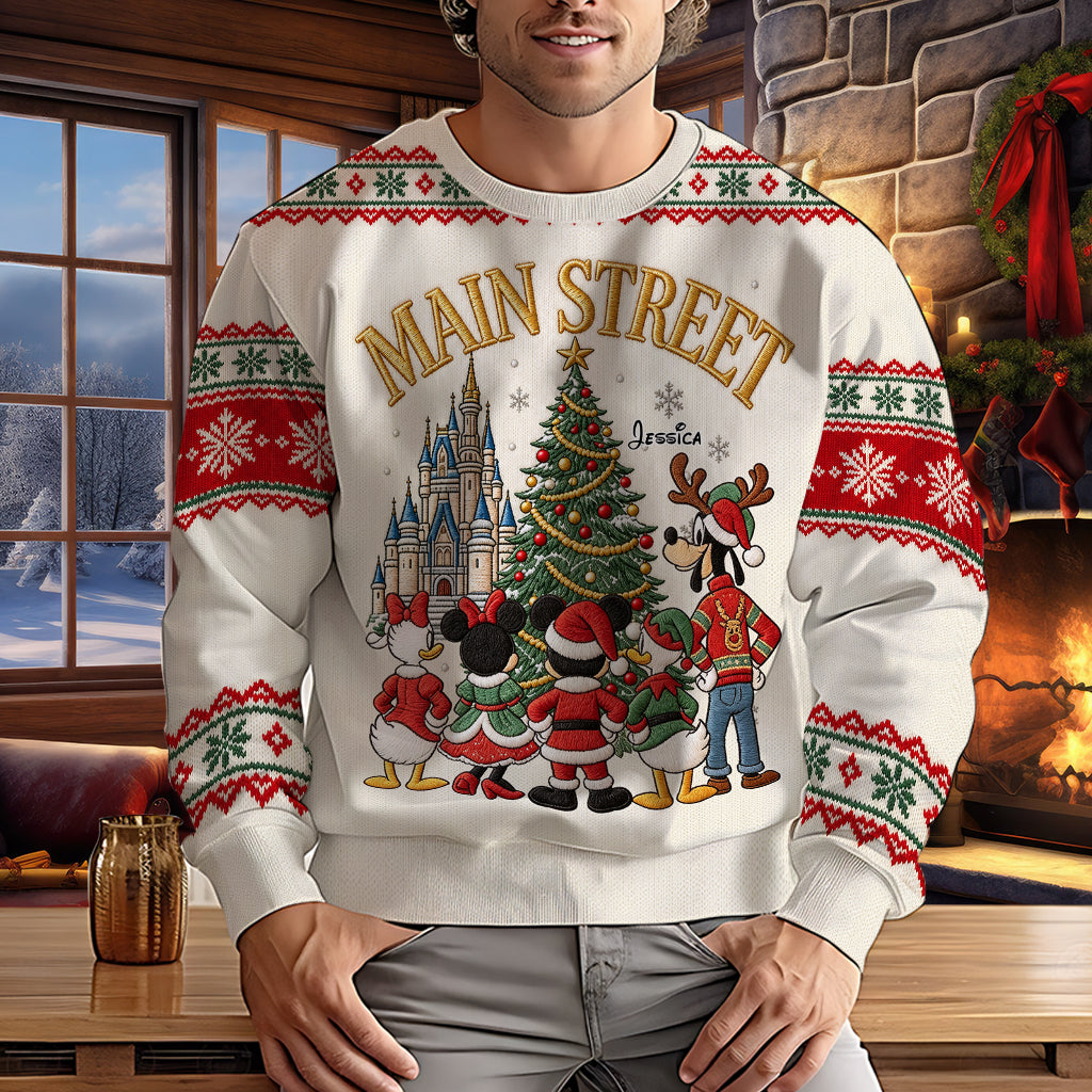 Christmas Vibes - Personalized Mouse Ugly Sweater