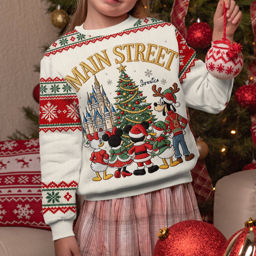 Christmas Vibes - Personalized Mouse Ugly Sweater