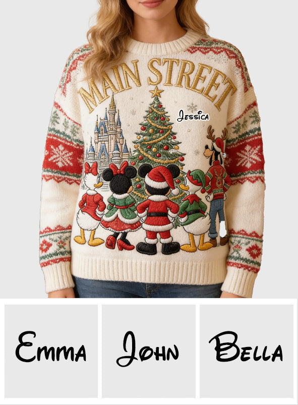 Christmas Vibes - Personalized Mouse Ugly Sweater
