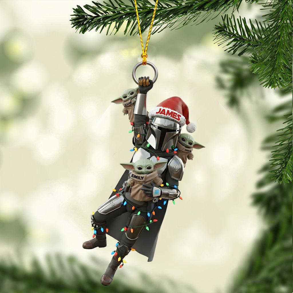 Best Dad, Grandma In The Galaxy - Personalized The Force Transparent Ornament