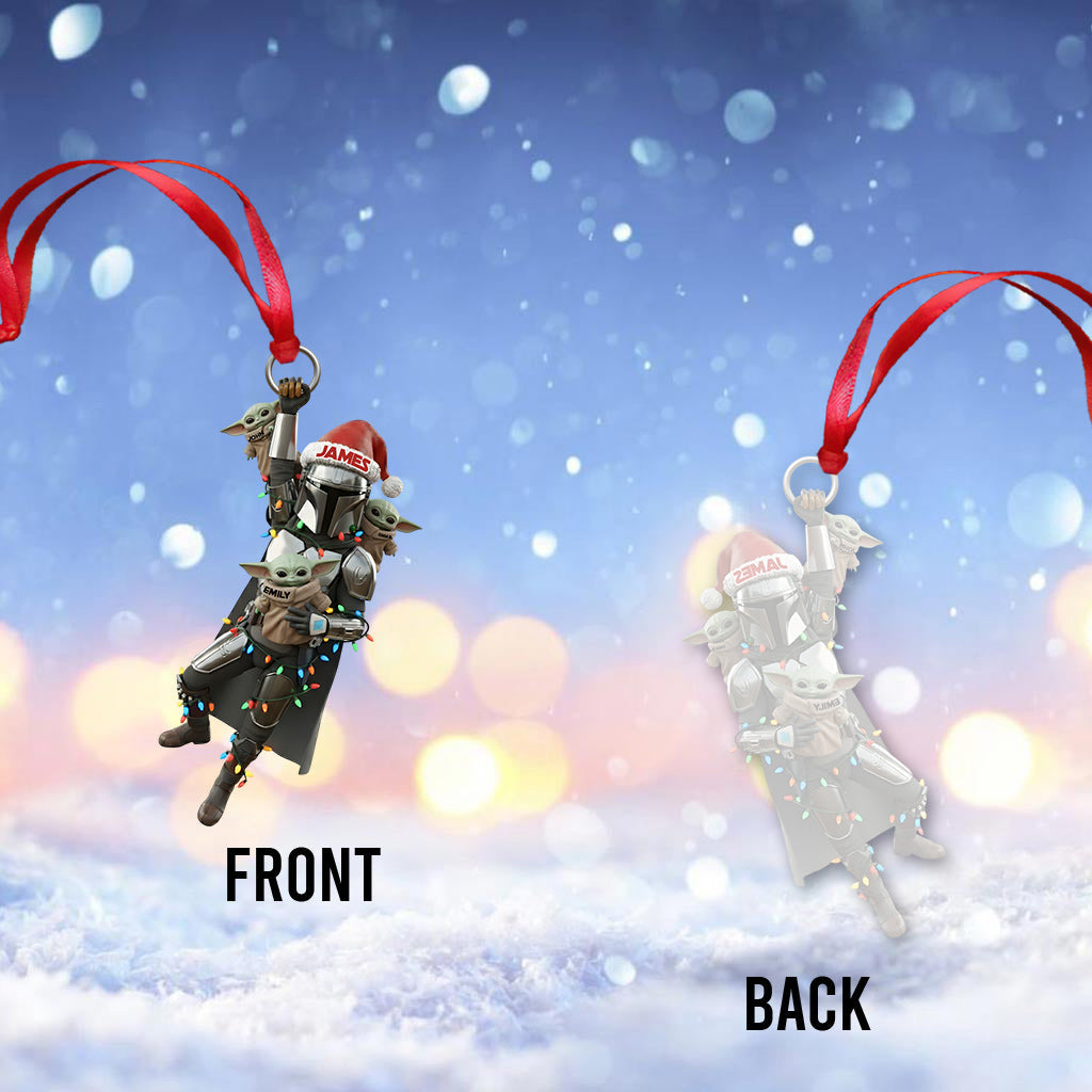 Best Dad, Grandma In The Galaxy - Personalized The Force Transparent Ornament