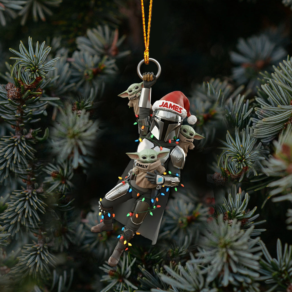 Best Dad, Grandma In The Galaxy - Personalized The Force Transparent Ornament