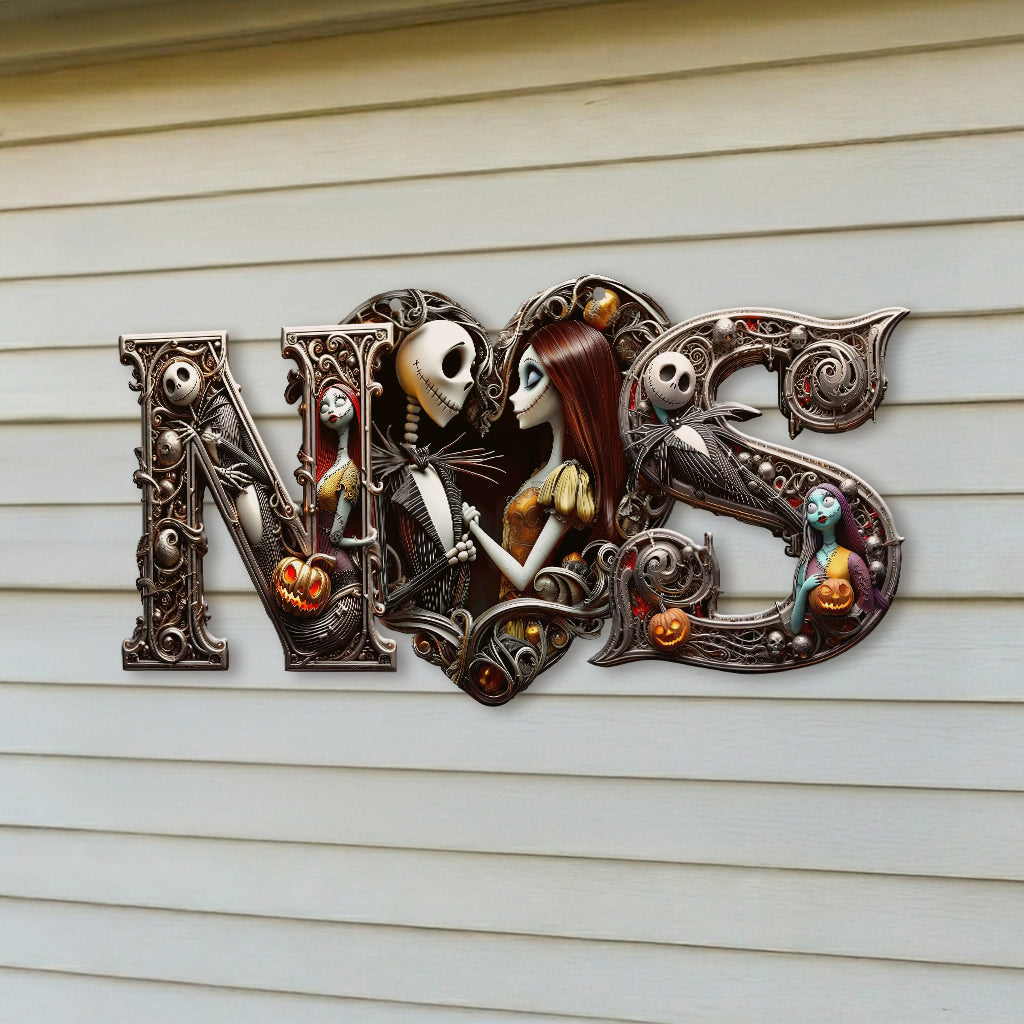 Love You - Personalized Nightmare 3D Printed Cut Metal Sign