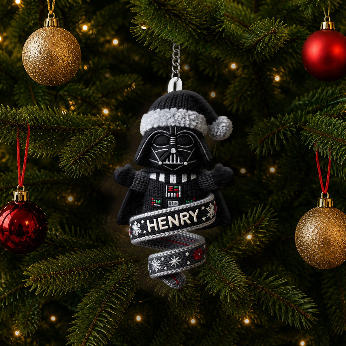 Merry Christmas - Personalized The Force Plush Ornament