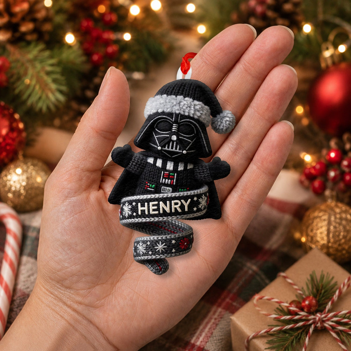 Merry Christmas - Personalized The Force Plush Ornament
