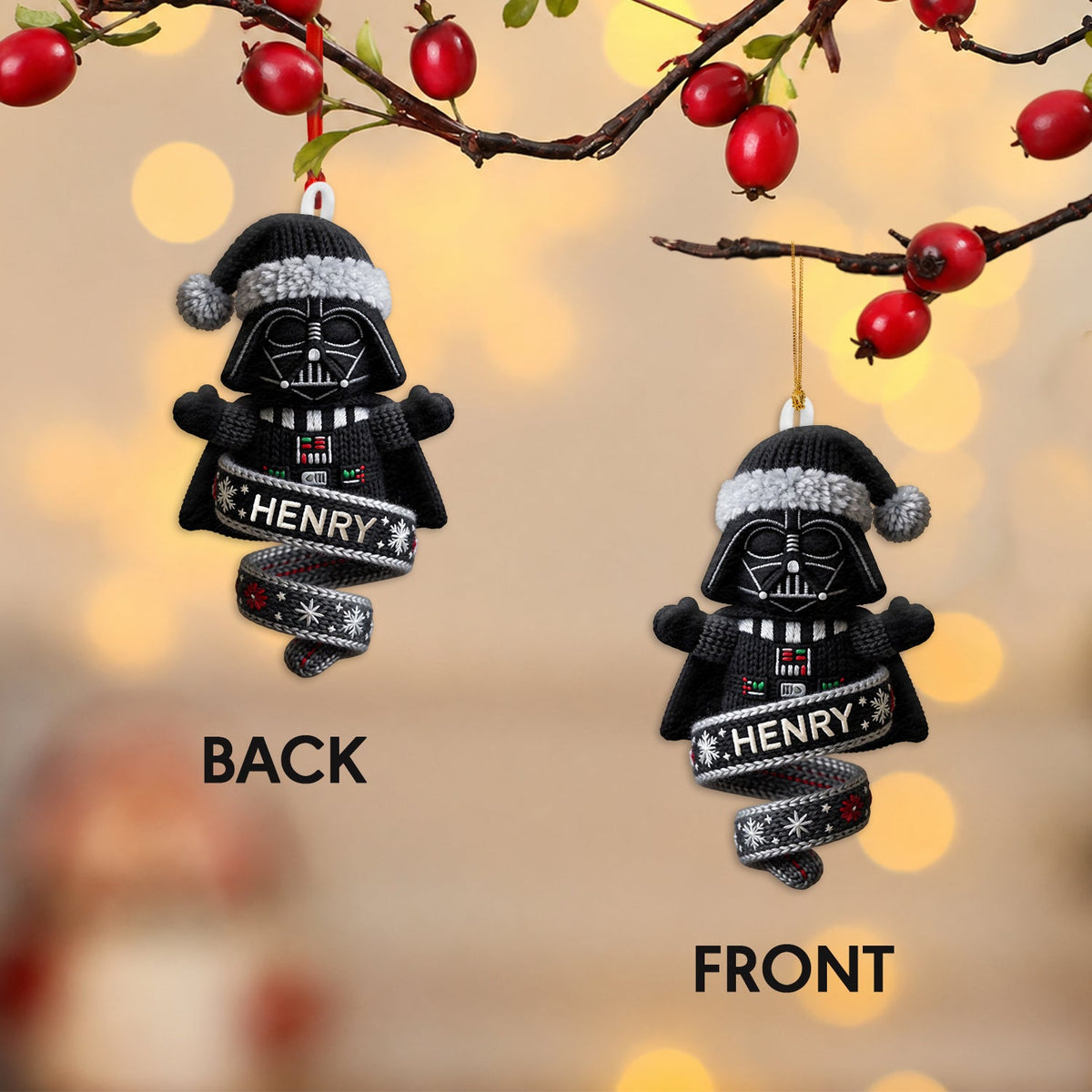 Merry Christmas - Personalized The Force Plush Ornament