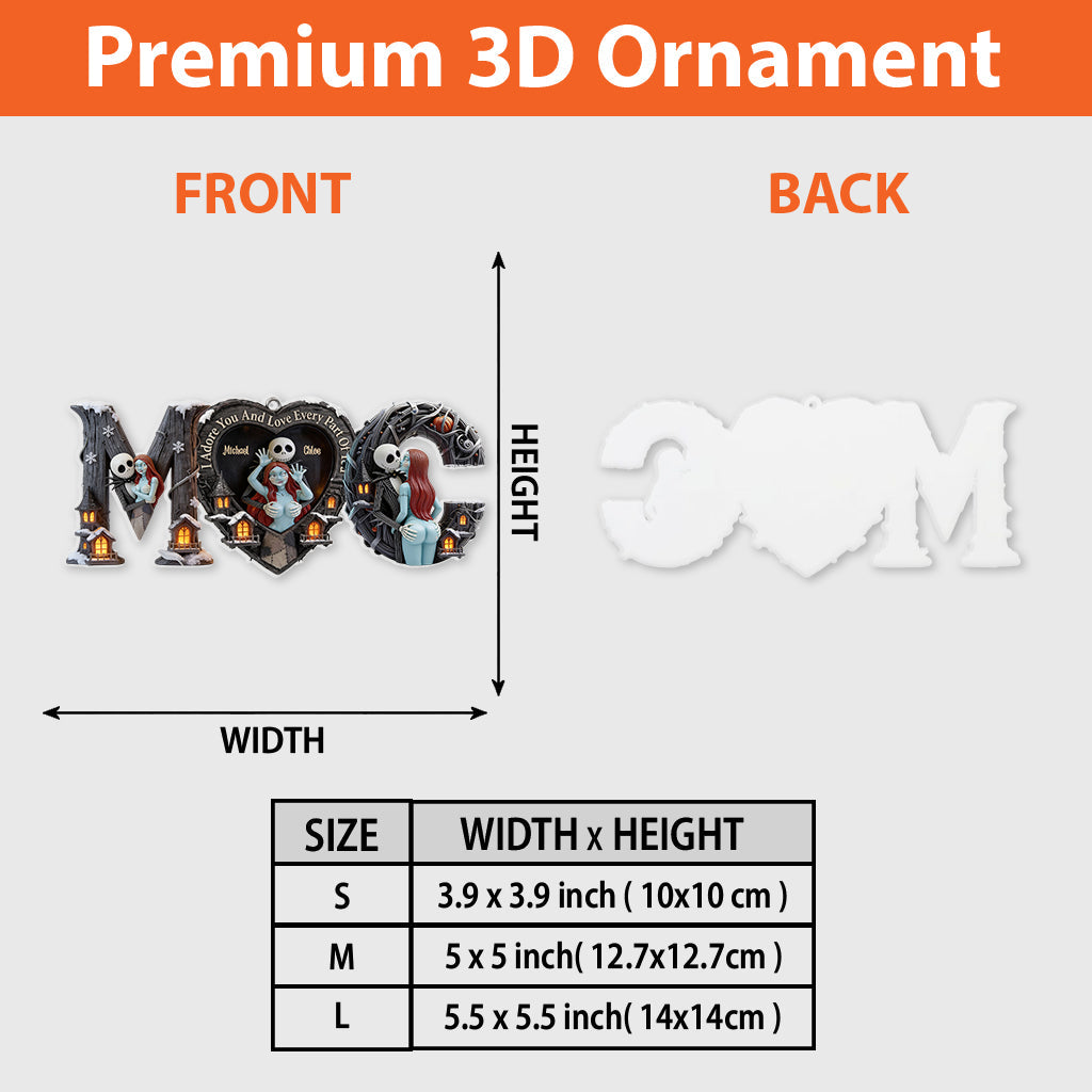 I Love You - Personalized Nightmare Premium 3D Ornament