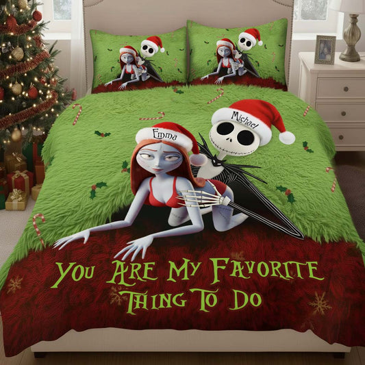 Favorite Thing To Do This Christmas - Personalized Nightmare Bedding Set