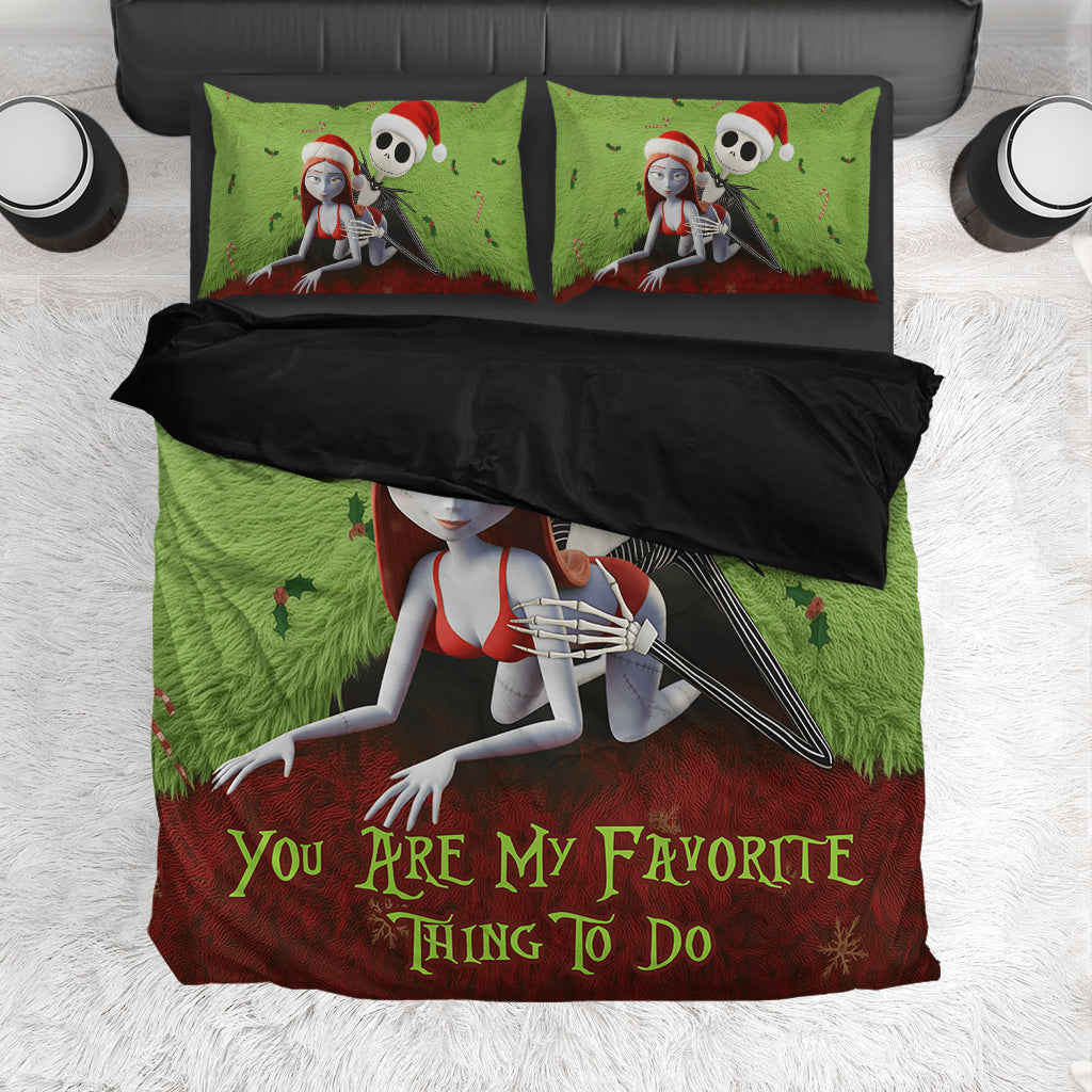 Favorite Thing To Do This Christmas - Personalized Nightmare Bedding Set