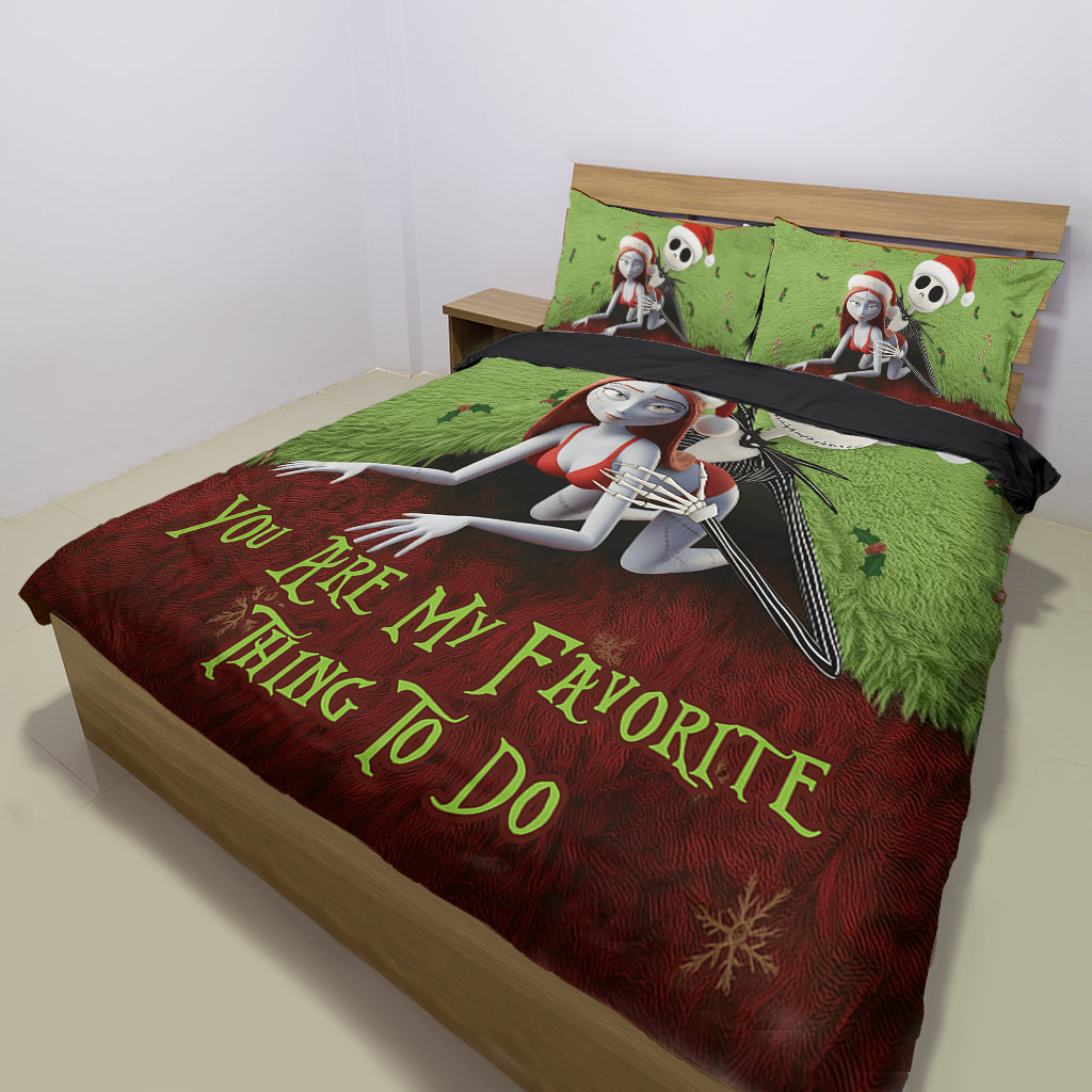 Favorite Thing To Do This Christmas - Personalized Nightmare Bedding Set
