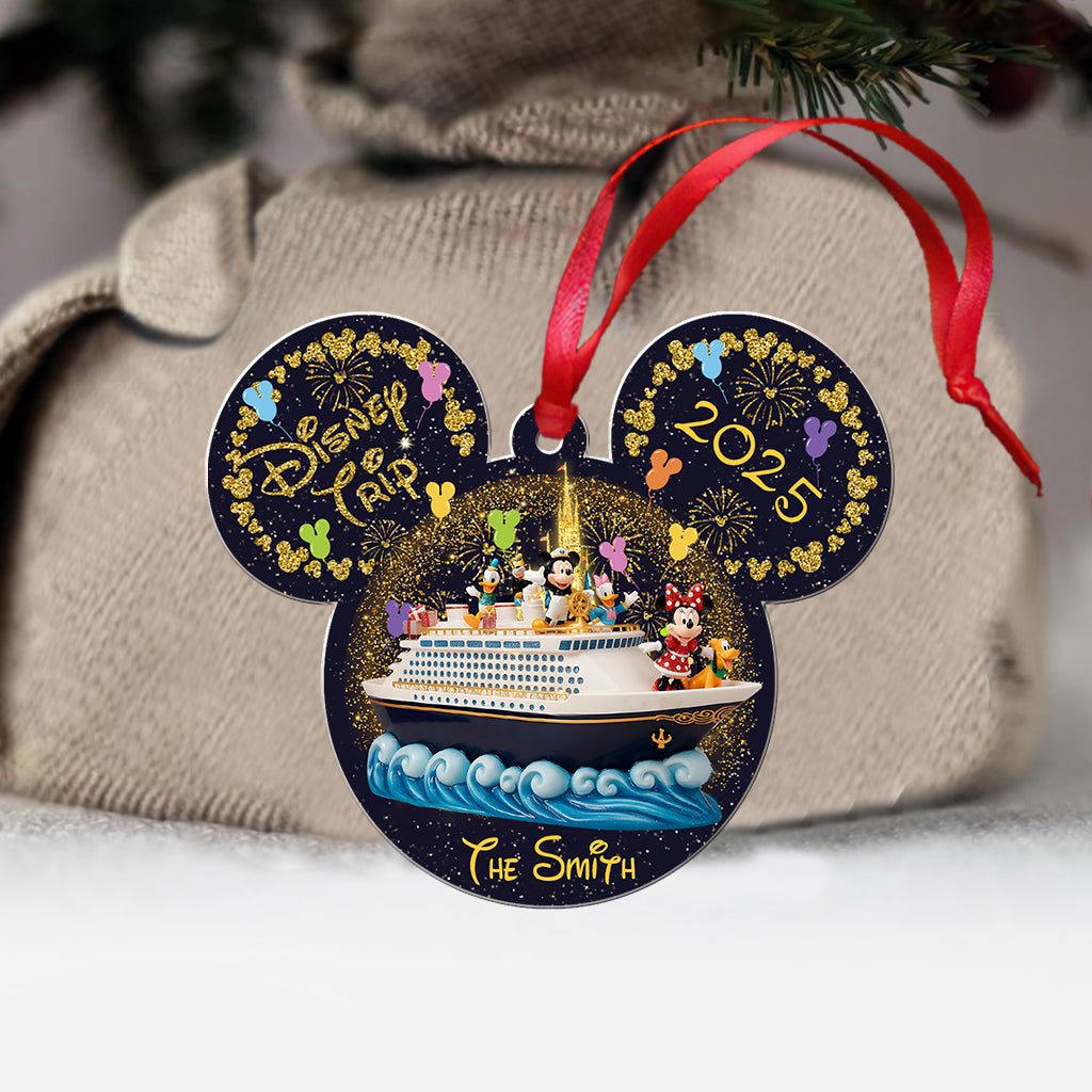 Our Family Cruise Trip Any Photo - Personalized Mouse Ornament