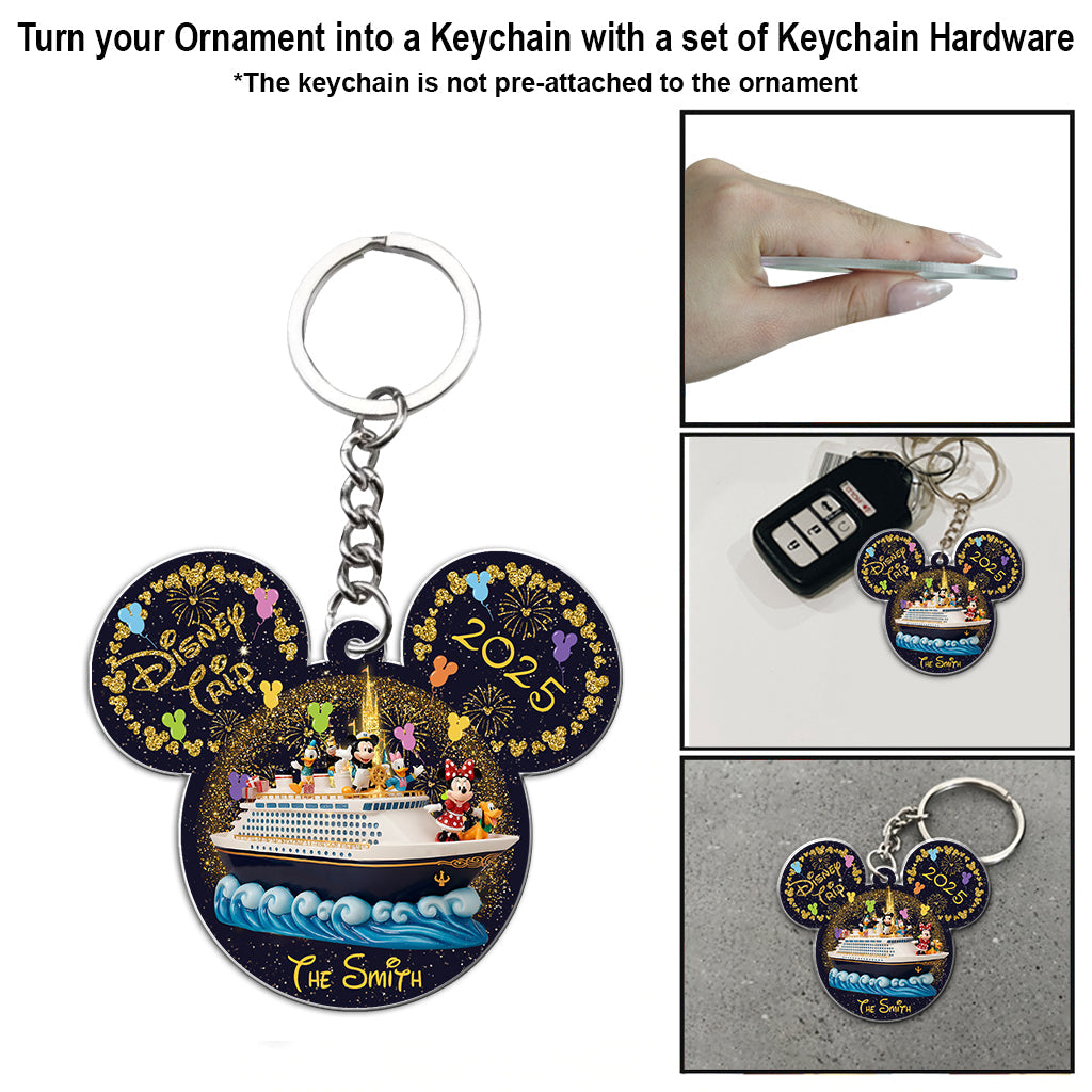 Our Family Cruise Trip Any Photo - Personalized Mouse Ornament