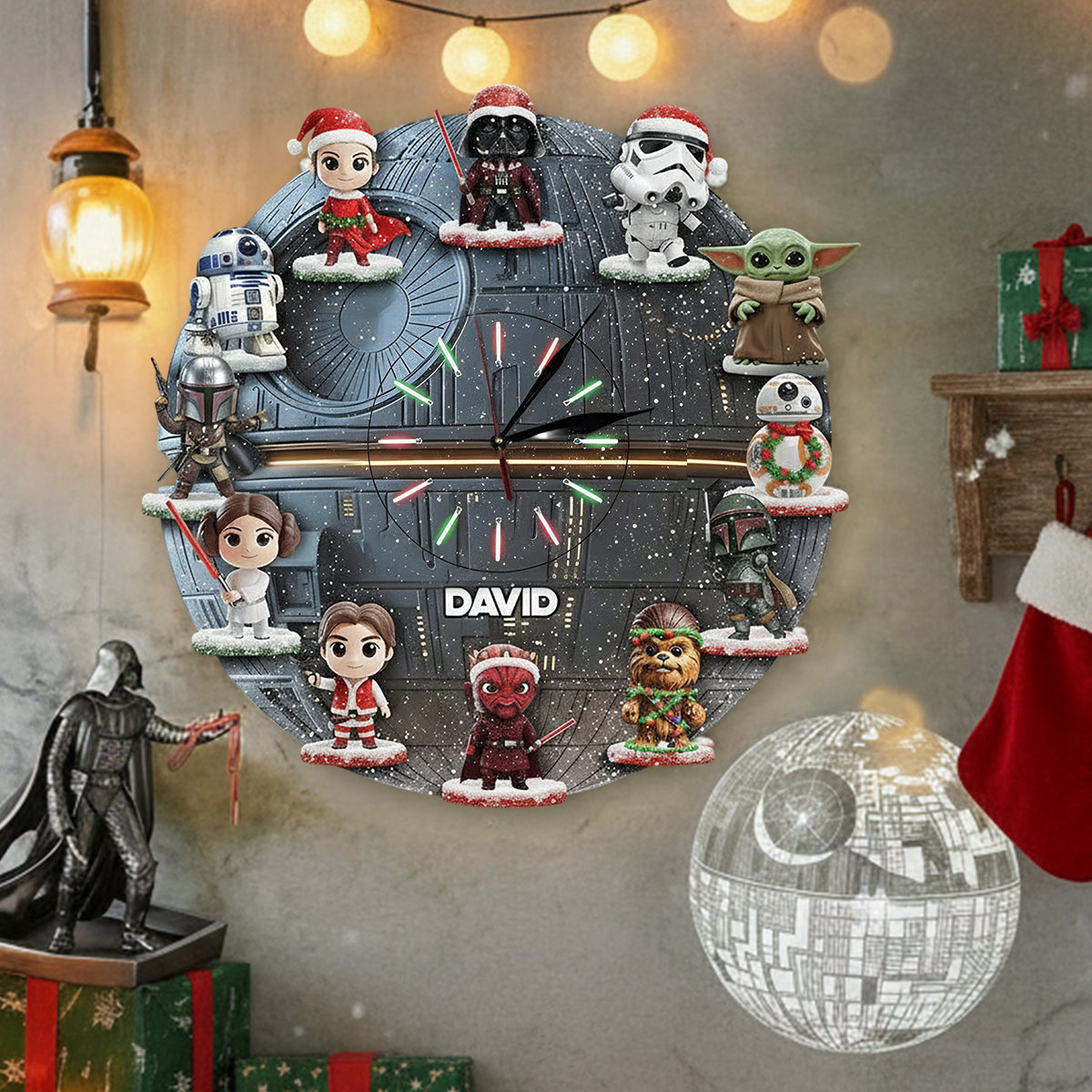 The Strong Force - Personalized The Force LED Light Wall Clock