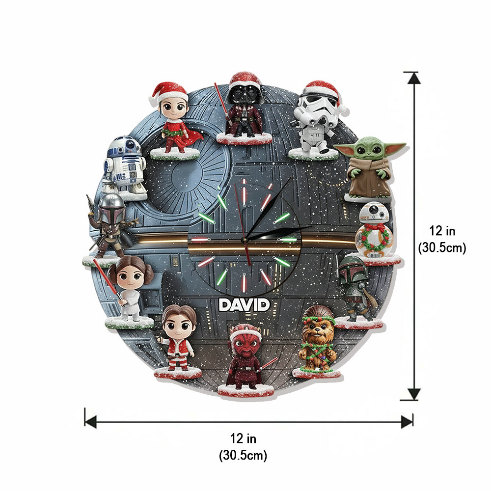 The Strong Force - Personalized The Force LED Light Wall Clock