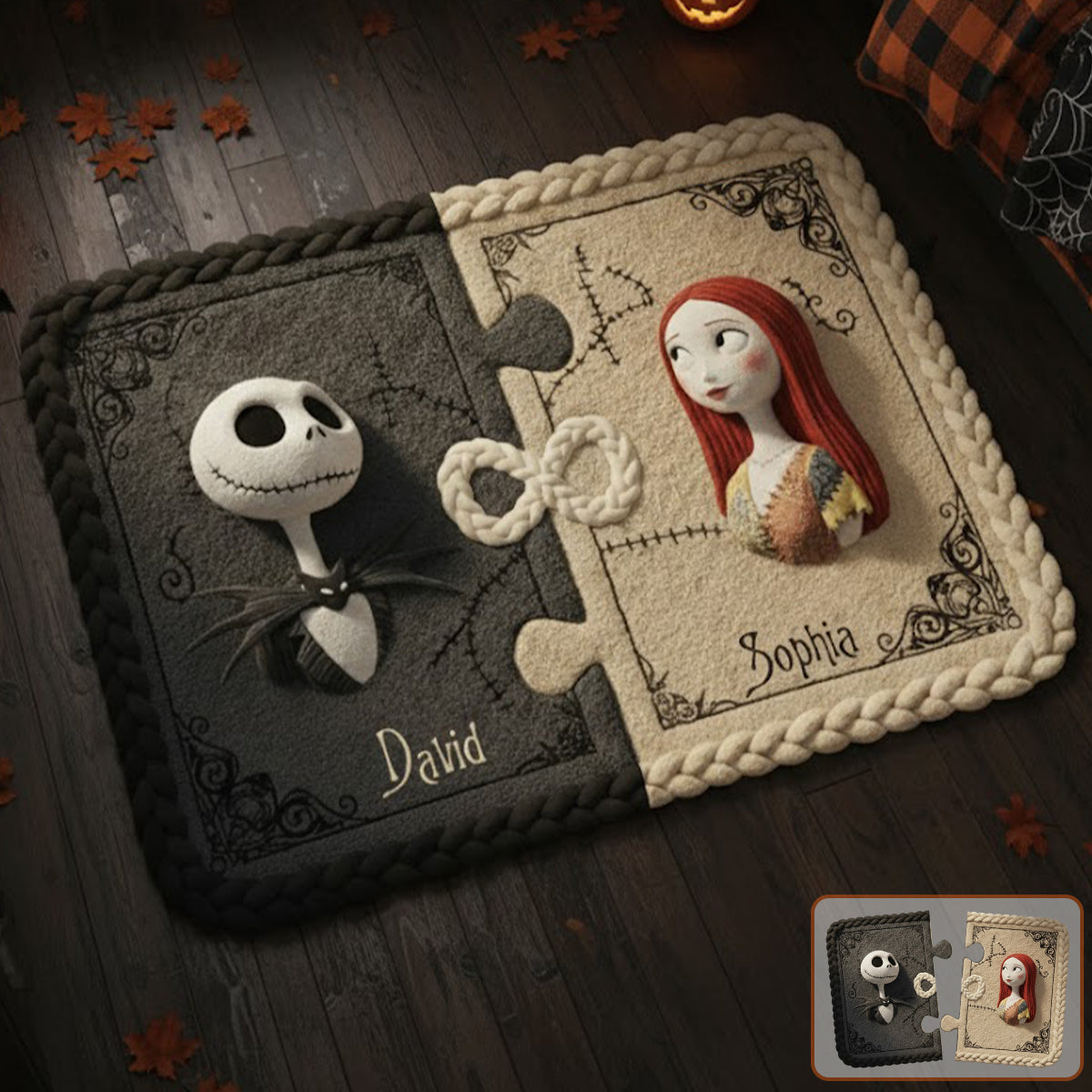 From Our First Kiss Till Our Last Breath - Personalized Nightmare Non-Slip Tufted Rug