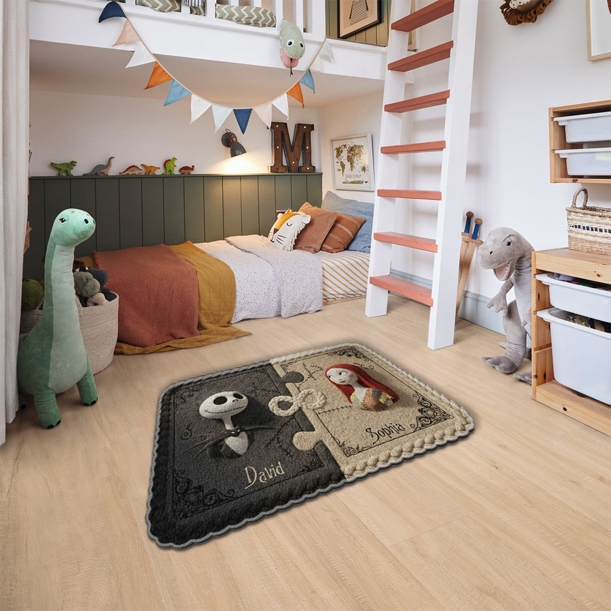 From Our First Kiss Till Our Last Breath - Personalized Nightmare Non-Slip Tufted Rug