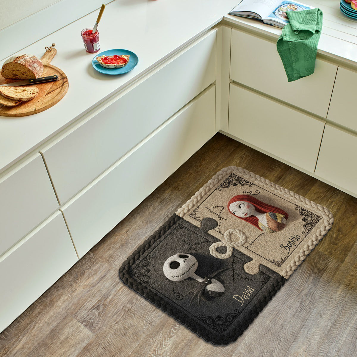 From Our First Kiss Till Our Last Breath - Personalized Nightmare Non-Slip Tufted Rug