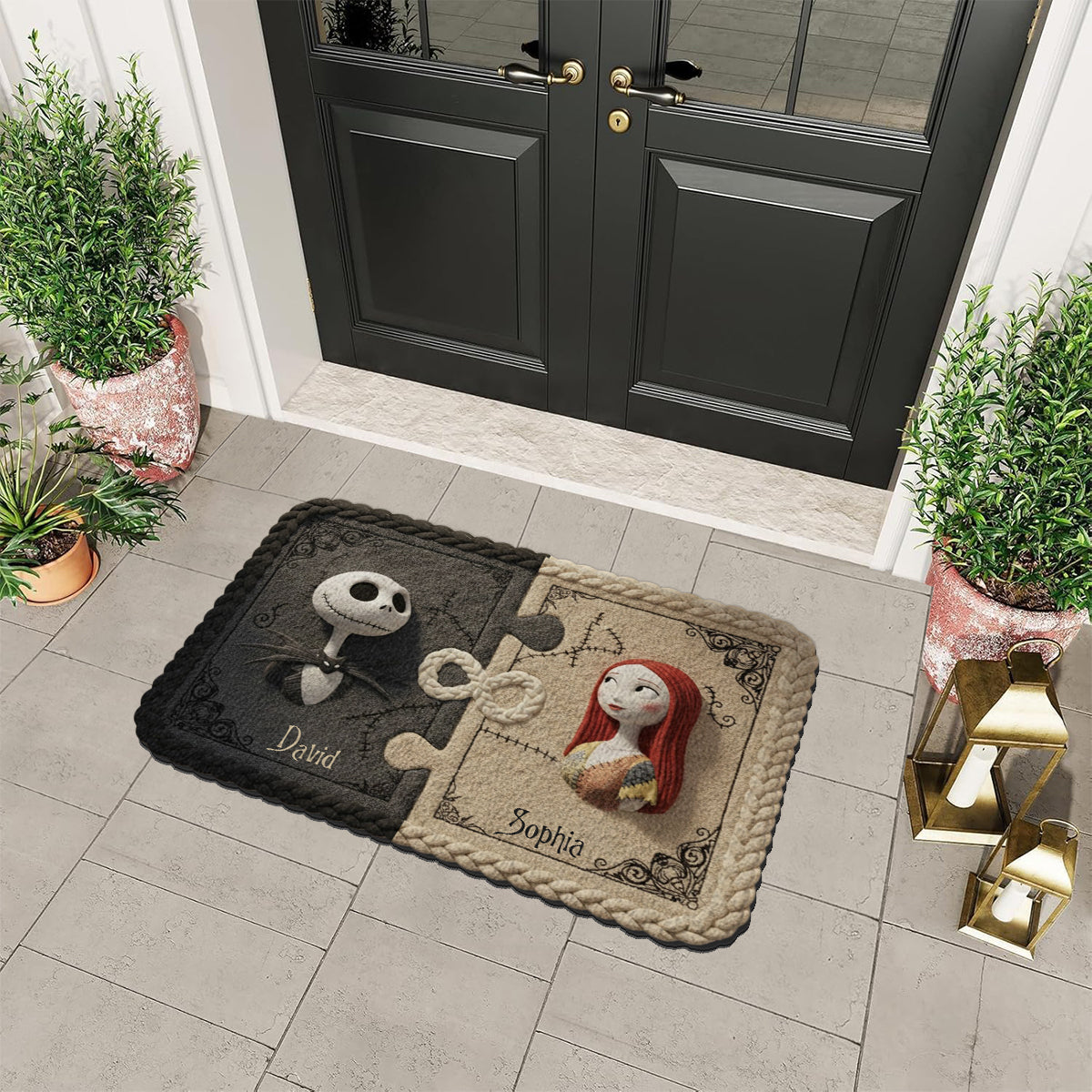 From Our First Kiss Till Our Last Breath - Personalized Nightmare Non-Slip Tufted Rug