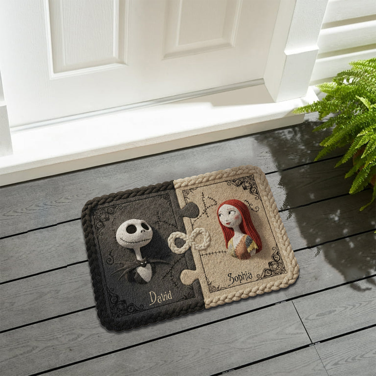 From Our First Kiss Till Our Last Breath - Personalized Nightmare Non-Slip Tufted Rug