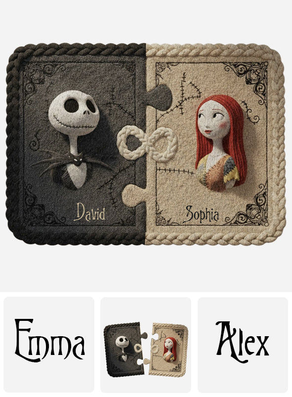 From Our First Kiss Till Our Last Breath - Personalized Nightmare Non-Slip Tufted Rug