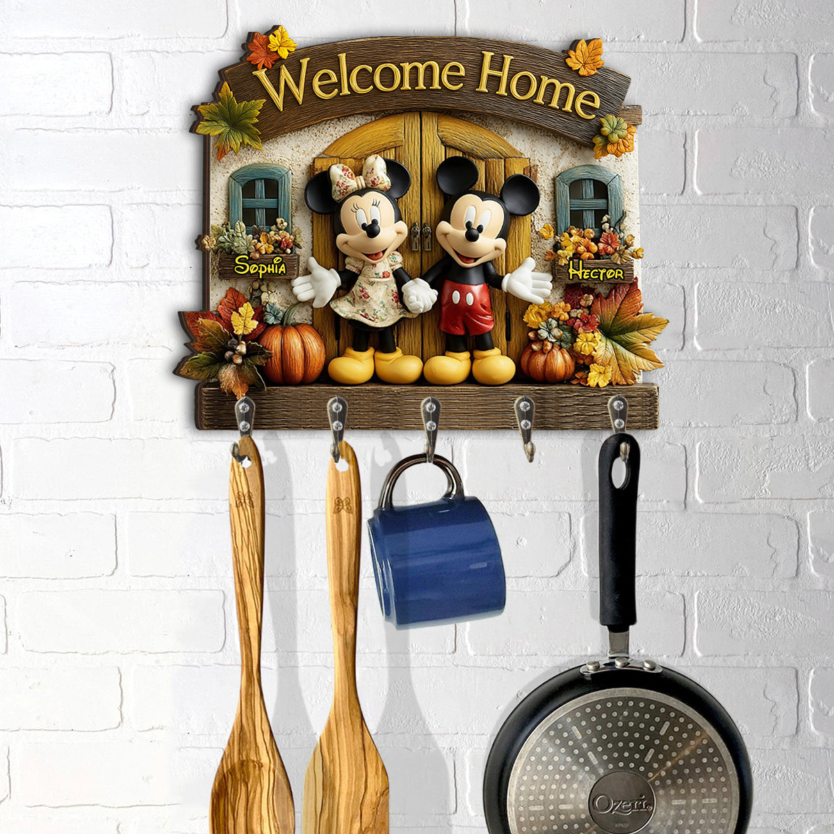 Welcome Home - Personalized Mouse Custom Shaped Hanging Rack