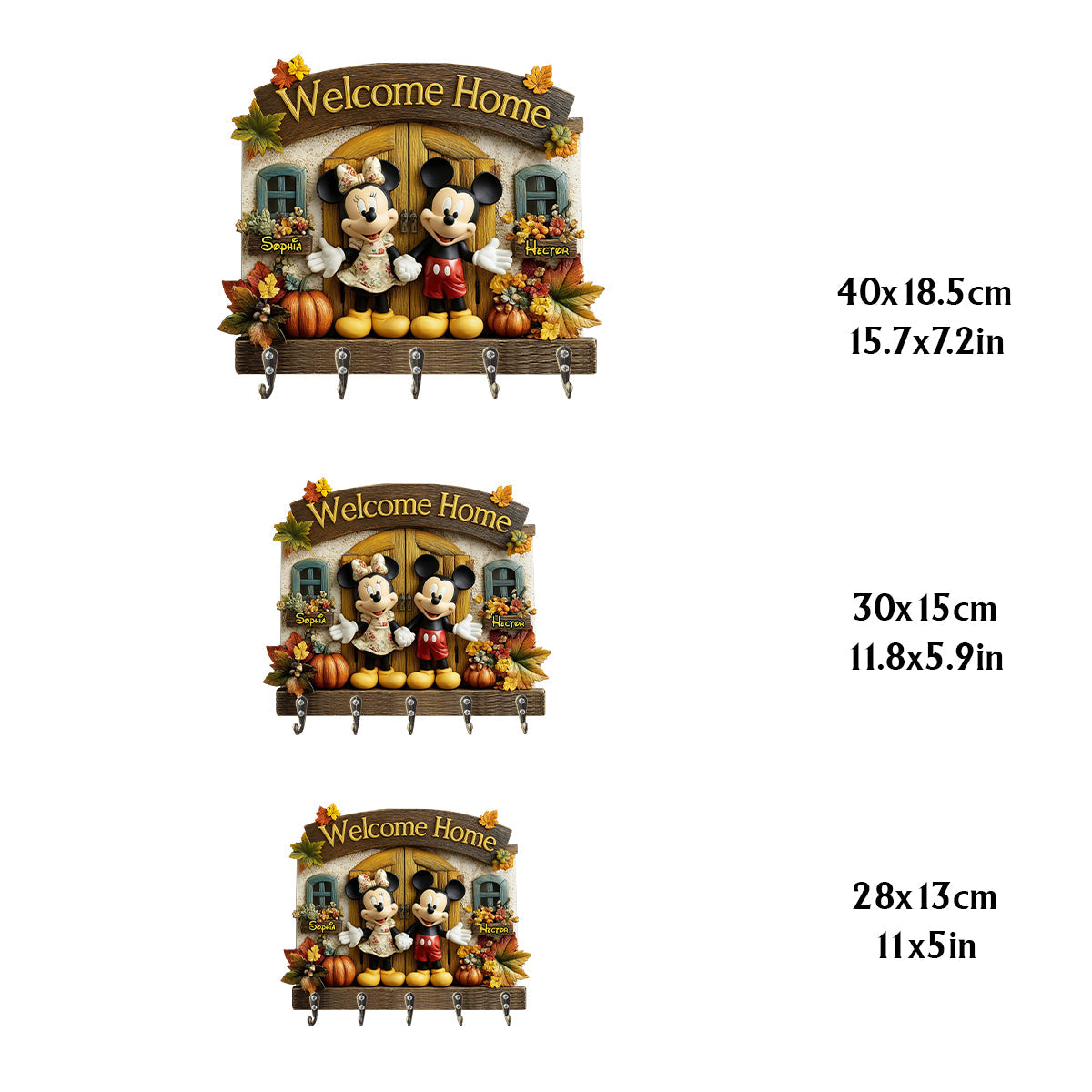 Welcome Home - Personalized Mouse Custom Shaped Hanging Rack