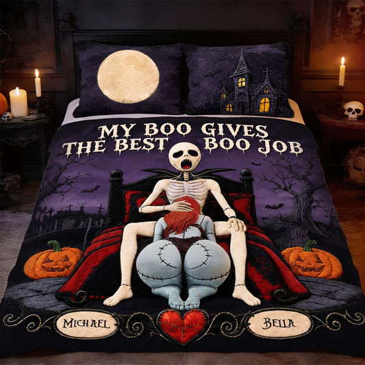 Nightmare Couple, Naughty Couple Gift - Personalized Nightmare Quilt Set