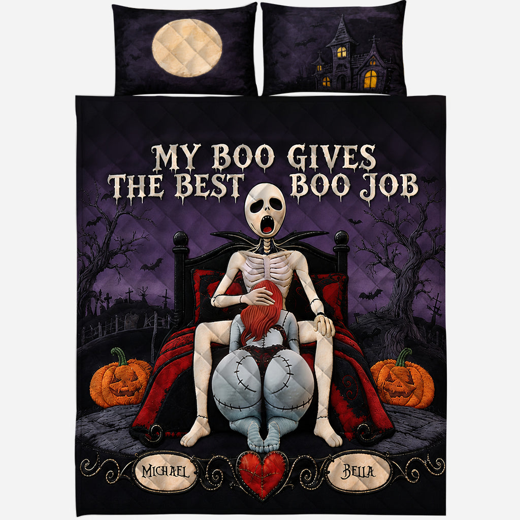 Nightmare Couple, Naughty Couple Gift - Personalized Nightmare Quilt Set