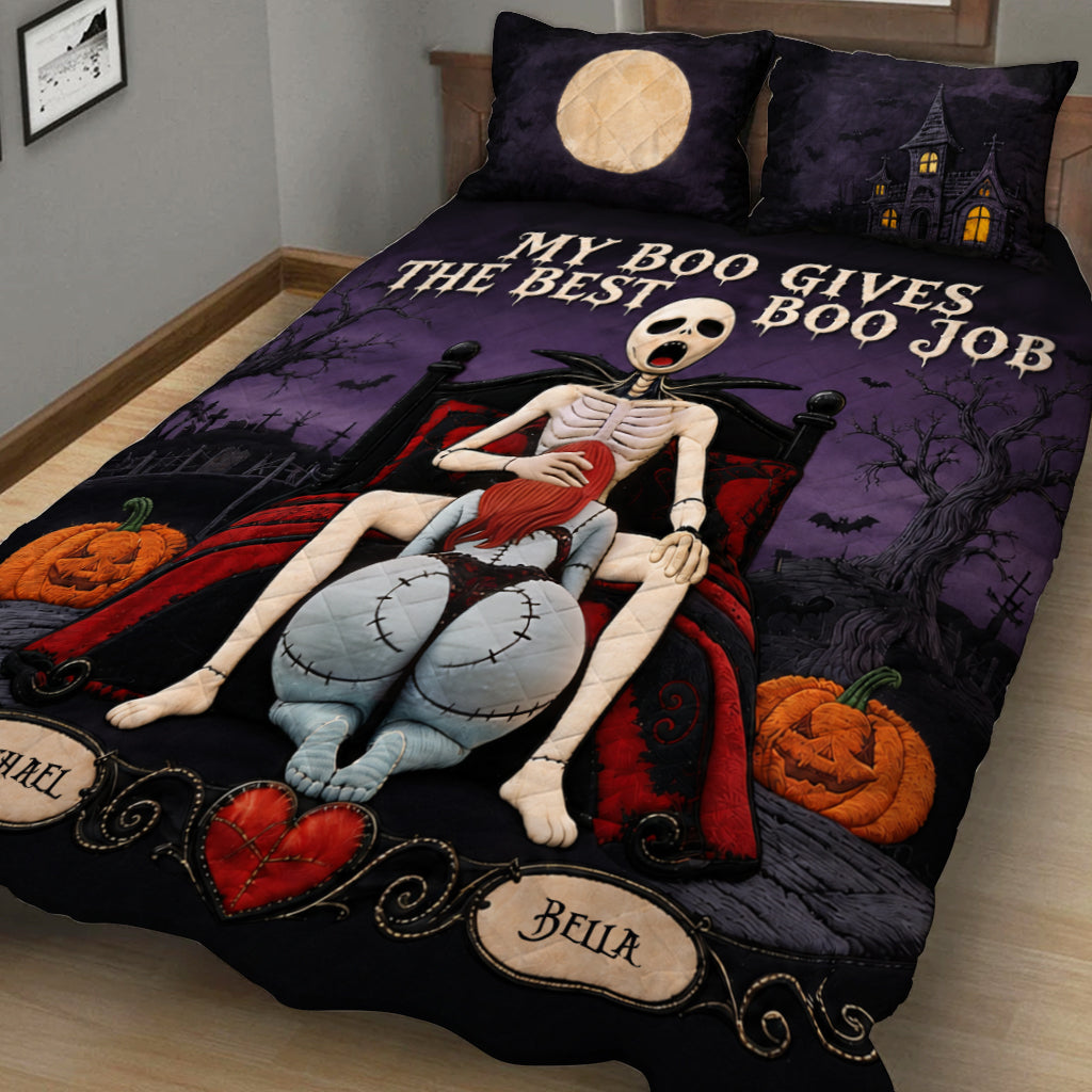 Nightmare Couple, Naughty Couple Gift - Personalized Nightmare Quilt Set