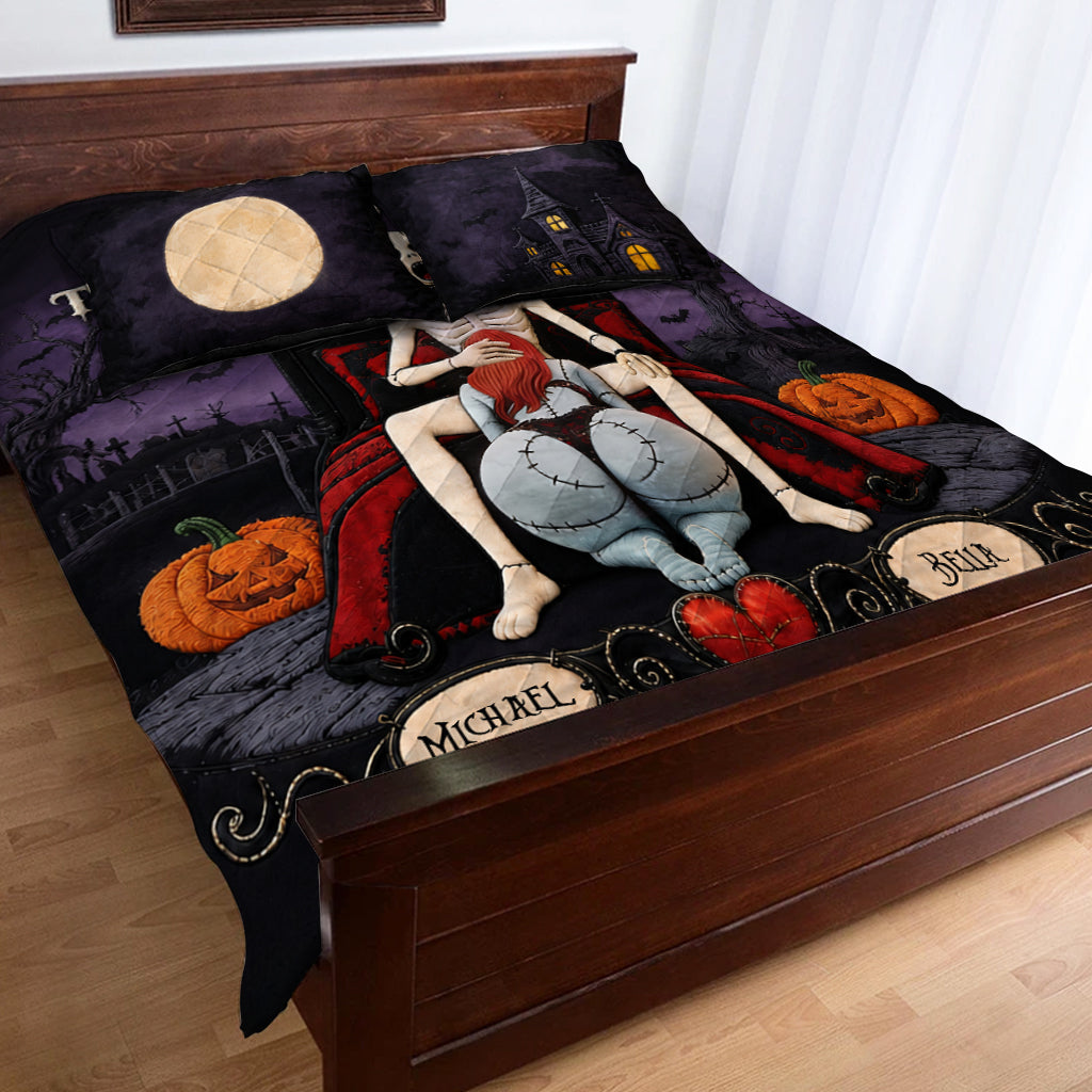 Nightmare Couple, Naughty Couple Gift - Personalized Nightmare Quilt Set