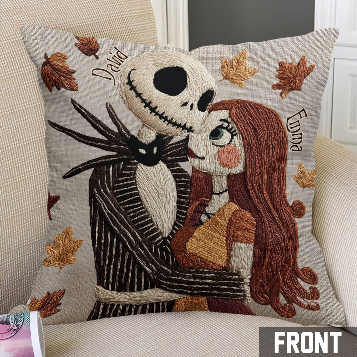 We're Simply Meant To Be - Personalized Nightmare Throw Pillow