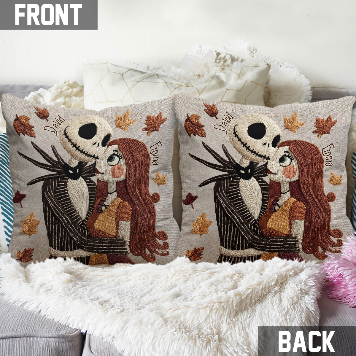 We're Simply Meant To Be - Personalized Nightmare Throw Pillow
