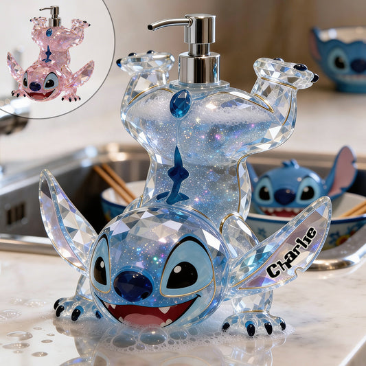 Cute Blue Alien - Personalized Ohana Soap Dispenser