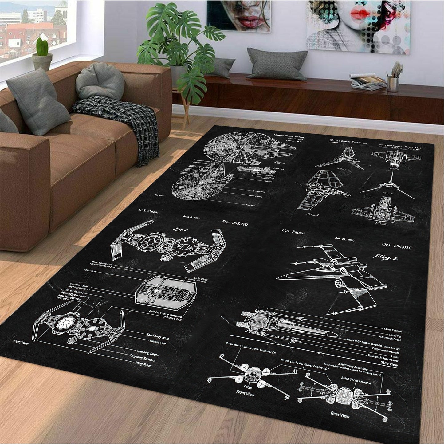 Star Ships The Force Rug 0523