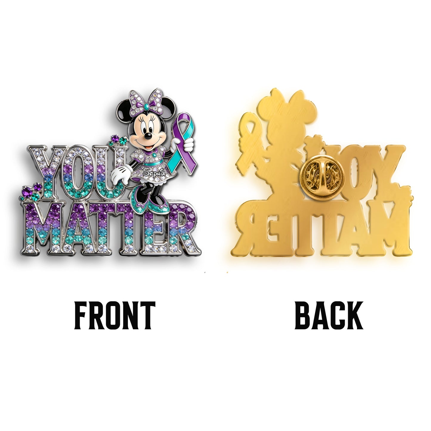 Suicide Prevention Awareness - Personalized Suicide Prevention 3D Embossed Enamel Pin