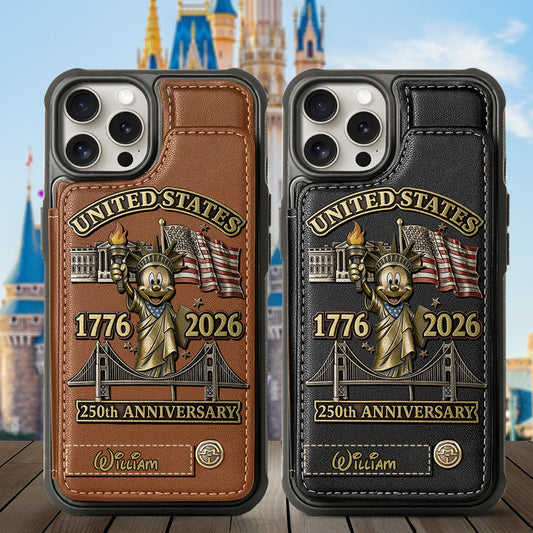 250 Years Of Freedom 1776 2026 - Personalized Mouse Wallet Phone Case