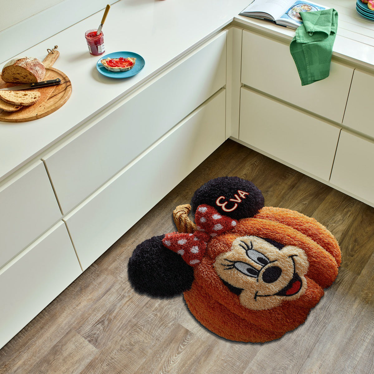 Magical Friends And Pumpkin Halloween Gift - Personalized Mouse Non-Slip Tufted Rug