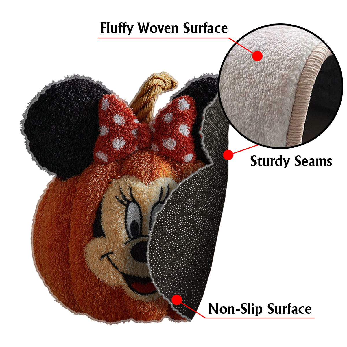 Magical Friends And Pumpkin Halloween Gift - Personalized Mouse Non-Slip Tufted Rug